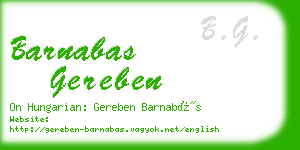 barnabas gereben business card